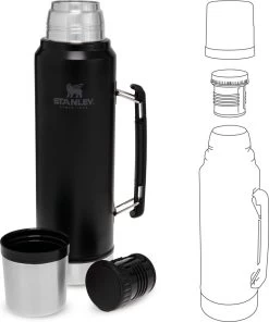 Stanley The Legendary Classic Bottle 1,00L - Thermosfles - Matte Black -Merkloos Winkel 1000x1200 1
