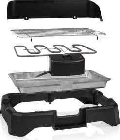Tristar BQ-2824 Elektrische Barbecue - Tafel BBQ 34,5 X 23 Cm - Regelbare Thermostaat - 2000 Watt - Zwart -Merkloos Winkel 1026x1200