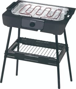 Royalty Line Elektrische Barbecue - Indoor En Outdoor BBQ - Tafelgrill - Elektrische Grill - Grill Oppervlak 40x24 Cm - 2000W - Met Stand - Zwart -Merkloos Winkel 1030x1200