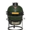 Patton Kamado Keramische Houtskoolbarbecue - 13" - Grilloppervlak Ø 28 Cm - Inclusief Heatdeflector - Groen -Merkloos Winkel 1051x1200
