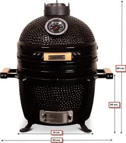 Patton Kamado 15" - Keramisch - Tafel Model - Premium Black - Medium - Zwart -Merkloos Winkel 1055x1200