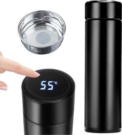 Exomar® Slimme Thermosfles Met LCD Temperatuur Display - Curver Isolatiefles 500 ML - Matte Finish - Thermosbeker - Isoleerfles - Dubbelwandige Thermosfles - Thermoskan - Travel Mug - Bidon Drinkfles - Drinkflessen - RVS - Koffiebeker - Smart Thermos -Merkloos Winkel 1082x1200 1