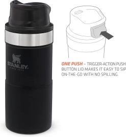 Stanley Trigger-Action Travel Mug 0.35L - Thermosfles - Matt Black -Merkloos Winkel 1106x1200