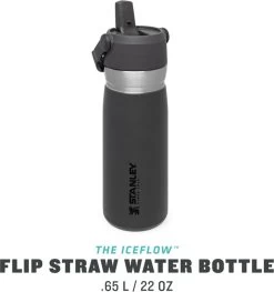 Stanley The IceFlow™ Flip Straw Water Bottle 0,65L - Thermosfles - Charcoal -Merkloos Winkel 1128x1200 1