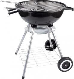 BBQ Collection Houtskoolbarbecue - Kogelbarbecue 45 X 60 Centimeter - Ronde Barbecue - Barbecue Op Wielen - Zwart - Metaal -Merkloos Winkel 1135x1200