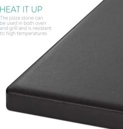 Navaris Pizzasteen XL Voor Oven En Barbecue - Rechthoekige Pizzaplaat 38 X 30 Cm - Inclusief Receptenboek - Keramisch Geglazuurd - Zwart -Merkloos Winkel 1142x1200 3