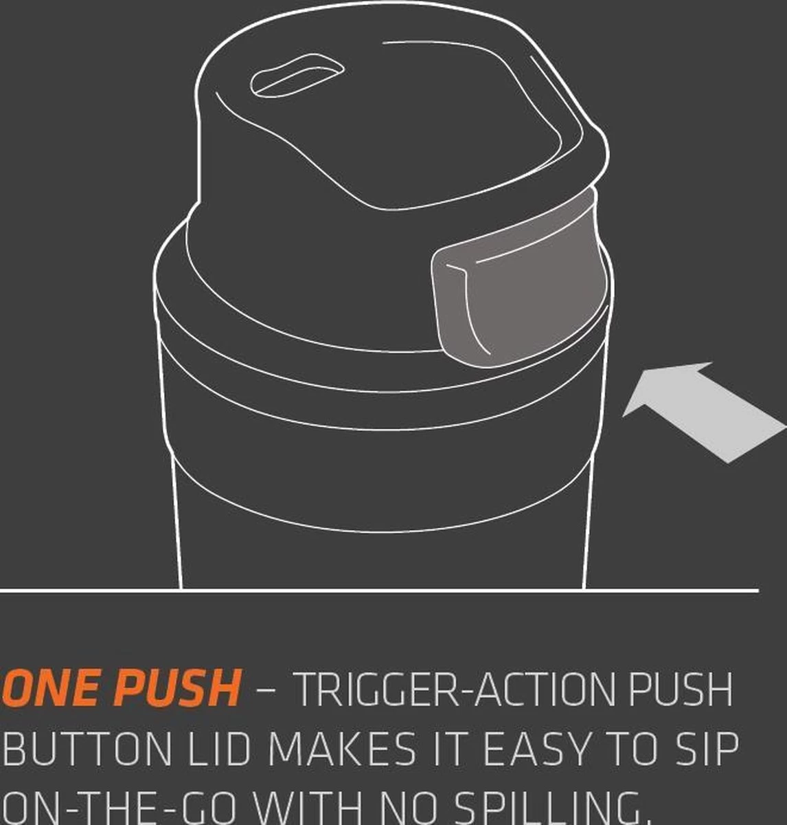 Stanley Trigger-Action Travel Mug 0.47L - Thermosfles - Hammertone Green 7 Stanley Trigger-Action Travel Mug 0.47L - Thermosfles - Hammertone Green - Afbeelding 5