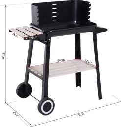 Verrijdbare Barbecue – Houtskool/Briketten - Verstelbare Grillplaat – Houten Tafel – Winscherm – Gewicht 5.9kg 21 Verrijdbare Barbecue – Houtskool/Briketten - Verstelbare Grillplaat – Houten Tafel – Winscherm – Gewicht 5.9kg -Merkloos Winkel 1150x1200