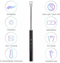 Merkloos BBQ Aansteker Oplaadbaar Met Usb Kabel - Elektrische Keuken Aansteker - Flexibele Aansteker - Zwart 14 Merkloos BBQ Aansteker Oplaadbaar Met Usb Kabel - Elektrische Keuken Aansteker - Flexibele Aansteker - Zwart -Merkloos Winkel 1155x1200