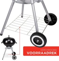 BBQ Collection Houtskoolbarbecue - Kogelbarbecue 45 X 60 Centimeter - Ronde Barbecue - Barbecue Op Wielen - Zwart - Metaal -Merkloos Winkel 1169x1200