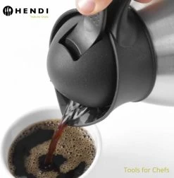 Hendi Thermoskan 2 Liter - Isoleerkan Met Drukknop - Zwart - Ø14,5x(H)26cm -Merkloos Winkel 1174x1200 2