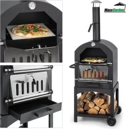 MaxxGarden Pizza Oven - Smoker Barbecue Op Hout, Houtskool Of Pellets - 45 X 65 X 158cm -Merkloos Winkel 1175x1200 2