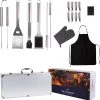 BBQ Accesoires Gereedschapset Koffer Set Tang Borstel Schort Barbecue Dagdeals - Chef Cook BBQ Accessoires Set -Merkloos Winkel 1183x1200