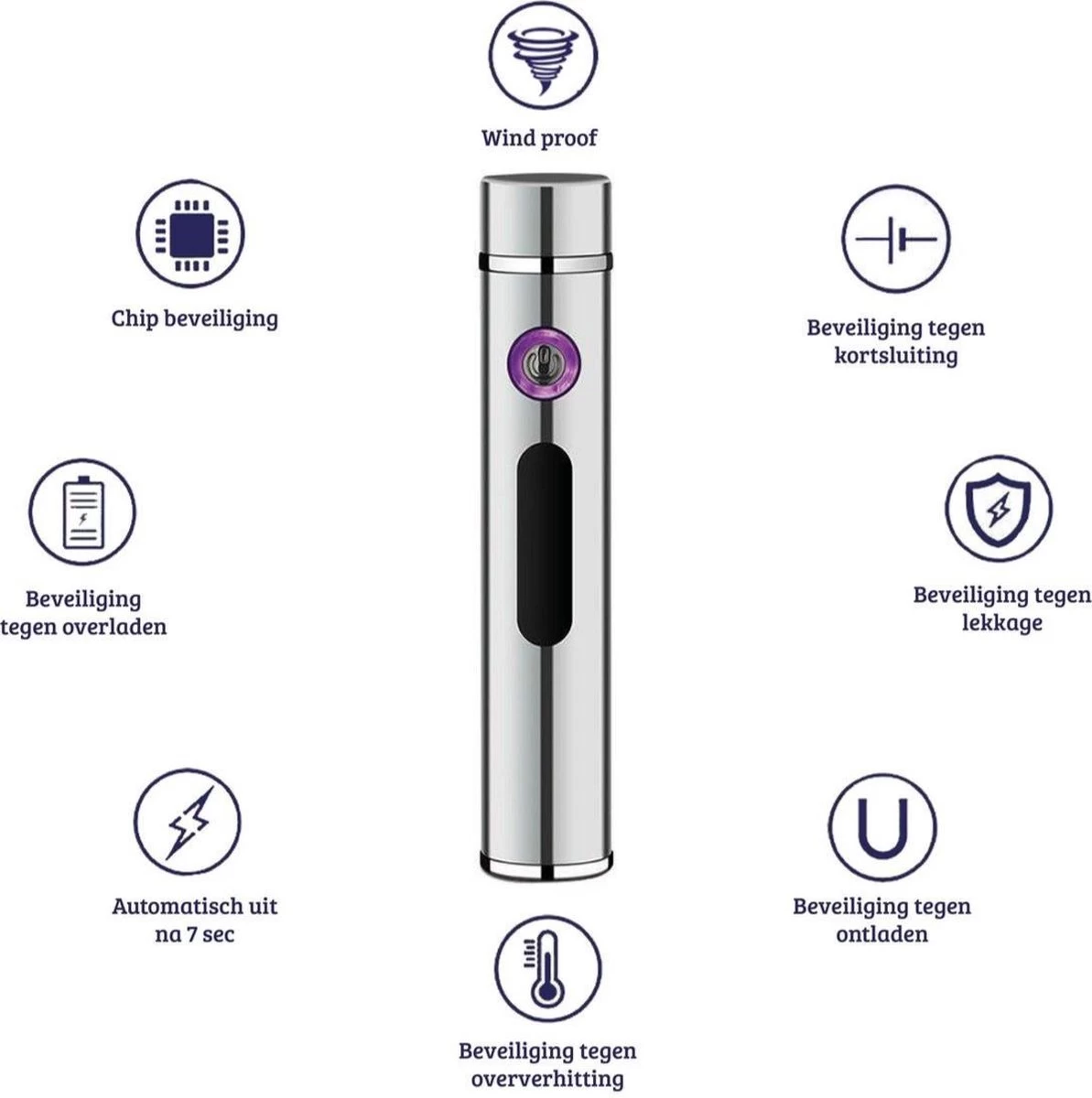 Allkinds Oplaadbare Elektrische Aansteker - USB Plasma Aansteker - Duurzaam - Windbestendig - Zwart 4 Allkinds Oplaadbare Elektrische Aansteker - USB Plasma Aansteker - Duurzaam - Windbestendig - Zwart - Afbeelding 2