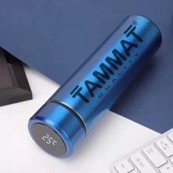 Slimme Thermosfles Met LCD Temperatuur Display - Curver Isolatiefles 0,5 Liter - Dubbelwandige Thermosfles - Thermosbeker - Isoleerfles - Thermoskan - Travel Mug - Bidon Drinkfles - Koffiebeker - Drinkflessen - RVS - Smart Thermos - Bidon - Metaal