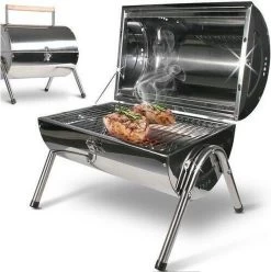 BBQ Collection Houtskoolbarbecue - Cilinder - Chroom -Merkloos Winkel 1197x1200 3