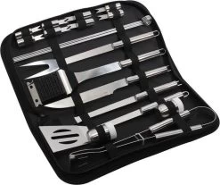 BBQ Barbecuegereedschapset- Barbecuegerei-sets - 20 Delig - Luxe RVS BBQ Accessoires - BBQ Set - BBQ Gereedschap + GRATIS Opbergtas - Barbecue | Grill | Buitenkeuken -Merkloos Winkel 1200x1005 2