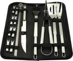 Krumble 18-delige Barbecue Set / Roestvrijstalen BBQ Set Van 18 / Inclusief Handige Opbergtas - RVS -Merkloos Winkel 1200x1014