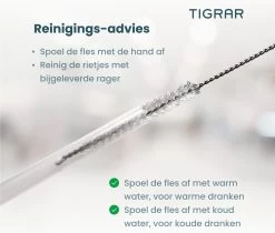 Tigrar - Waterfles - Drinkfles - Thermosfles 1 Liter Dubbelwandig - RVS - (Staal) Blauw - Incl. Extra Dop 3 Rietjes En Reiniger -Merkloos Winkel 1200x1022 6