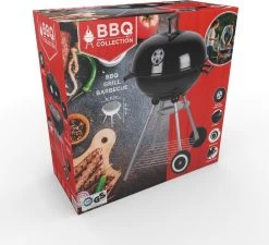 BBQ Collection Houtskoolbarbecue - Kogelbarbecue 45 X 60 Centimeter - Ronde Barbecue - Barbecue Op Wielen - Zwart - Metaal -Merkloos Winkel 1200x1091