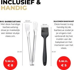 Ozocozy BBQ-ONE Houtskool Tafelbarbecue - Ø30 Cm- Zwart - Incl. Draagtas, Siliconen Bakkwast En RVS-Barbecuetang -Merkloos Winkel 1200x1141
