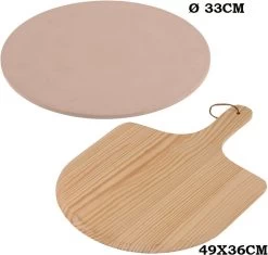 Merkloos Excellent Houseware Pizza-baksteen - Met Pizza-schep -Merkloos Winkel 1200x1142 2