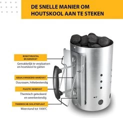 Kolen Starter GROOT - Brikettenstarter Met Veiligheidshandgreep - Snelstarter Voor Barbecue - BBQ Houtskool Starter -Merkloos Winkel 1200x1146 2