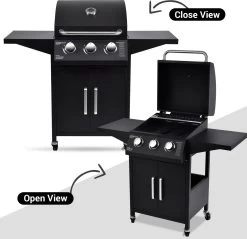 MaxxGarden Gas Barbecue - 3 Branders - Incl. Gratis BBQ Set -Merkloos Winkel 1200x1160