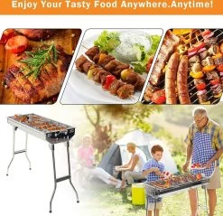 Uten - Houtskoolbarbecue - Opvouwbare Barbecue - Houtskoolbarbecues - Draagbare Camping Barbecue - 430 Roestvrij Staal Grill BBQ - 5-10 Persoon Tuin Buitenfeest - Zilver -Merkloos Winkel 1200x1162 1