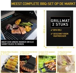 Saveur Royal® 35-delige Barbecue Gereedschapset In Roestvrij Staal - BBQ Grill Set Met Draagtas - Barbecuegerei-sets - Barbecue Accessoires Gereedschap - 35-delig -Merkloos Winkel 1200x1162 4