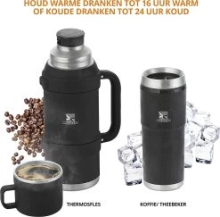 MacGyver RVS Thermoskan 1.5 Ltr – RVS Thermosbeker 0,55 Ltr - Langdurig Warm/koud - Zwart -Merkloos Winkel 1200x1180 5