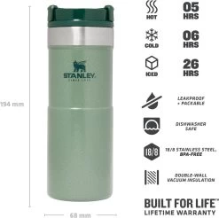 Stanley The NeverLeak™ Travel Mug 0,35L NEW - Thermosfles - Hammertone Green -Merkloos Winkel 1200x1197 11