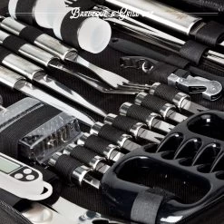 Mountain Jack® 40-Delige Luxe BBQ Grill Accessoires Set In Roestvrij Staal – Barbecue Gereedschap – Tangenset, Vlees Thermometer, Vleestang, Borstel, Spiezen, Vleesmes, Vleesvork -Merkloos Winkel 1200x1199 6