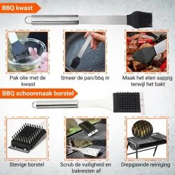 BBQ Accesoires Gereedschapset Koffer Set Tang Borstel Schort Barbecue Dagdeals - Chef Cook BBQ Accessoires Set -Merkloos Winkel 1200x1200 158