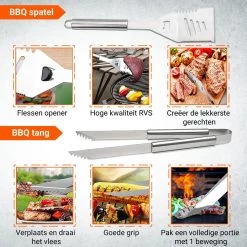 BBQ Accesoires Gereedschapset Koffer Set Tang Borstel Schort Barbecue Dagdeals - Chef Cook BBQ Accessoires Set -Merkloos Winkel 1200x1200 160