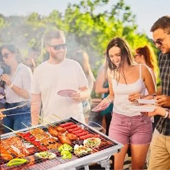 Uten - Houtskoolbarbecue - Opvouwbare Barbecue - Houtskoolbarbecues - Draagbare Camping Barbecue - 430 Roestvrij Staal Grill BBQ - 5-10 Persoon Tuin Buitenfeest - Zilver -Merkloos Winkel 1200x1200 169