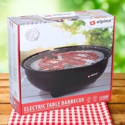 Alpina Elektrische BBQ - Tafel-Barbecue - Geen Rook - Binnen Barbecueën - 1250W - Ø 30 Cm - Zwart -Merkloos Winkel 1200x1200 20