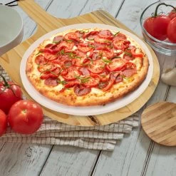 MaxxHome Pizzasteen - BBQ Steen - Maximum Te Verhitten Tot 600 Graden - ⌀33 - Incl. Houten Schep -Merkloos Winkel 1200x1200 285