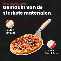GrillX Pizzaschep Met Pizzasnijder - 30cm - In Luxe Doos - Pizzaspatel Voor BBQ & Oven - BBQ Accesoires Gereedschap -Merkloos Winkel 1200x1200 451
