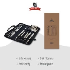 Krumble 18-delige Barbecue Set / Roestvrijstalen BBQ Set Van 18 / Inclusief Handige Opbergtas - RVS -Merkloos Winkel 1200x1200 461