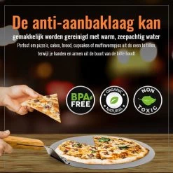 Inpro Pizzaschep RVS - Rond - Voor BBQ En Oven - Pizzaspatel - Taartschep - Houten Handvat - BBQ Gereedschap - Keukengerei - 30 Cm Diameter - Spatel -Merkloos Winkel 1200x1200 463