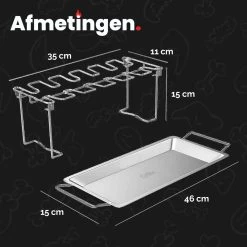 GrillX Kippenvleugelhouder - Kiphouder Voor BBQ & Oven - RVS - BBQ Accesoires -Merkloos Winkel 1200x1200 477