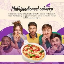 Nowad Pizzaschep RVS Rond Voor BBQ En Oven - 30,5 Cm - Pizzaspatel - Taartschep - Houten Handvat - Ophangbaar - Rond - Vaatwasbestendig - Keukenaccessoires -Merkloos Winkel 1200x1200 493