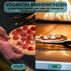Nowad Pizzaschep RVS Rond Voor BBQ En Oven - 30,5 Cm - Pizzaspatel - Taartschep - Houten Handvat - Ophangbaar - Rond - Vaatwasbestendig - Keukenaccessoires -Merkloos Winkel 1200x1200 495