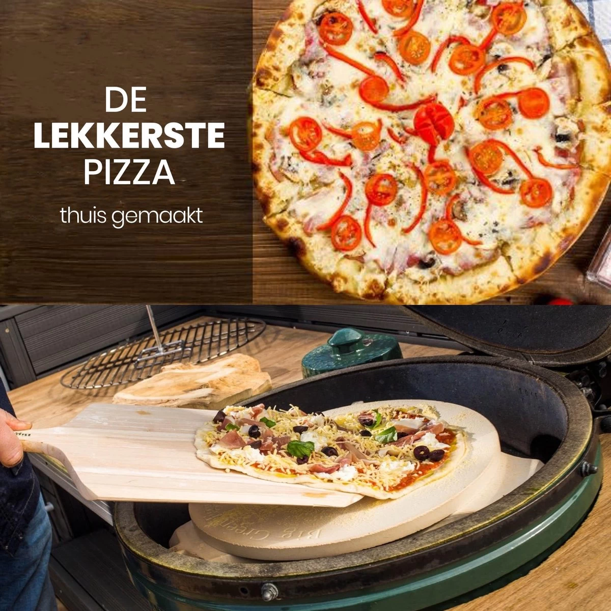 Buxibo 2in1 Pizzasteen - Voor BBQ & Oven - Inclusief Serveer Plank - Pizzabord/Pizzaplank - 30.5 X 38.1 X 1.4 Cm 13 Buxibo 2in1 Pizzasteen - Voor BBQ & Oven - Inclusief Serveer Plank - Pizzabord/Pizzaplank - 30.5 X 38.1 X 1.4 Cm - Afbeelding 11
