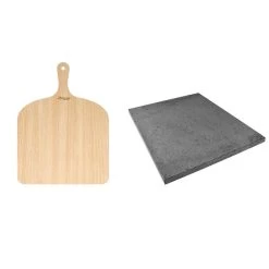 ETNA Pizza Set - Grote Pizzasteen & GRATIS Pizzaschep - 30 Cm X 38 Cm - Echt Italiaanse Pizzasteen - Broodbaksteen - BBQ Pizzasteen - Gemaakt Van Lavasteen Uit De Etna - Non-stick - Eppicotispai -Merkloos Winkel 1200x1200 581