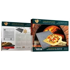 ETNA Pizza Set - Grote Pizzasteen & GRATIS Pizzaschep - 30 Cm X 38 Cm - Echt Italiaanse Pizzasteen - Broodbaksteen - BBQ Pizzasteen - Gemaakt Van Lavasteen Uit De Etna - Non-stick - Eppicotispai -Merkloos Winkel 1200x1200 582