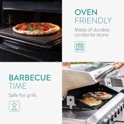 Navaris Pizzasteen XL Voor Oven En Barbecue - Rechthoekige Pizzaplaat 38 X 30 Cm - Inclusief Receptenboek - Keramisch Geglazuurd - Zwart -Merkloos Winkel 1200x1200 604