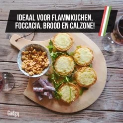 Gadgy Pizzasteen Met Pizzaschep – Cordieriet Voor Knapperige Pizzabodem – Pizzasteen Voor BBQ, Oven Of Kamado - Pizzaspatel - Pizza Set -Merkloos Winkel 1200x1200 633