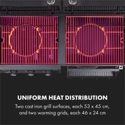 Klarstein Kingsville Double Barbecue - Houtskool- En Gasbarbecue - Smoker BBQ - Inclusief Deksels En Thermometer - Met 2 Roosters - Zwart 21 Klarstein Kingsville Double Barbecue - Houtskool- En Gasbarbecue - Smoker BBQ - Inclusief Deksels En Thermometer - Met 2 Roosters - Zwart -Merkloos Winkel 1200x1200 73